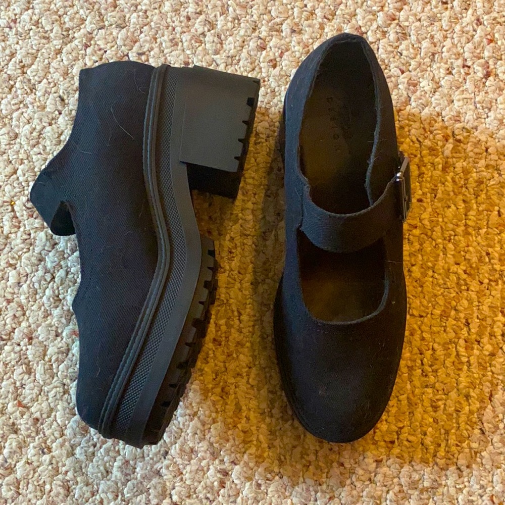 ASOS Wide Fit Chunky Mary Jane Shoes with Heel